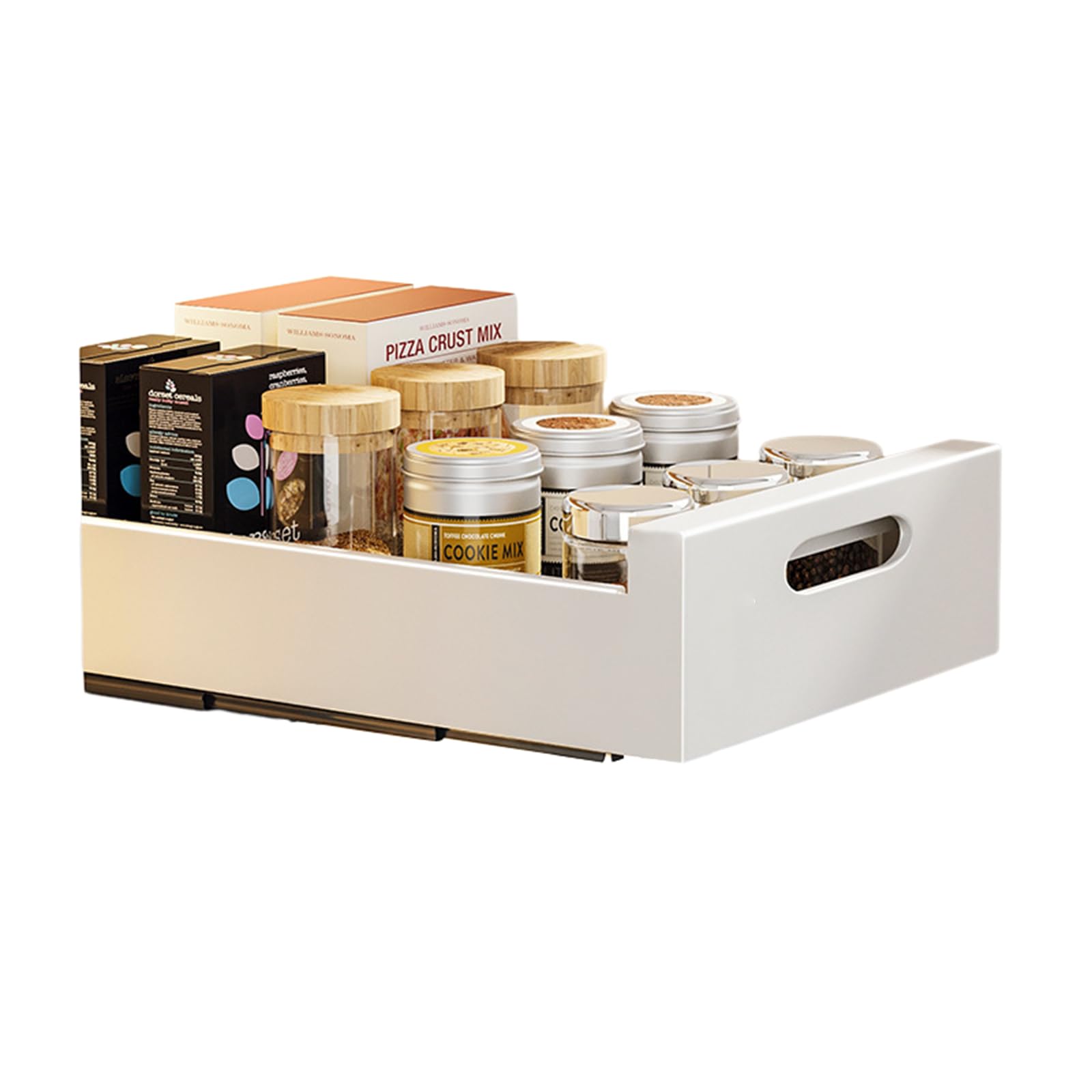 Organisateur de tiroir de cuisine Garvee en acier au carbone extensible et robuste, sans perçage, pour la cuisine et la salle de bain, léger