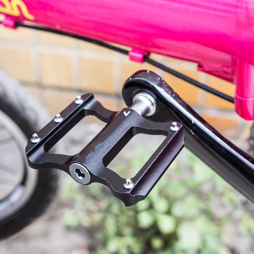 Pédales de vélo Garvee en aluminium 6061 usiné CNC, légères (250 g), plateforme antidérapante, axe en Cr-Mo, pour VTT, vélo de route et vélo pliant, adulte, violet, polyvalentes