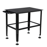 Table de soudage Garvee 91 x 61 cm (36 x 24 po) avec une capacité de charge de 680 kg (1 500 lb), trous de fixation de 16 mm (5/8 po), cadre en acier robuste pour atelier et garage, polyvalente et stable.