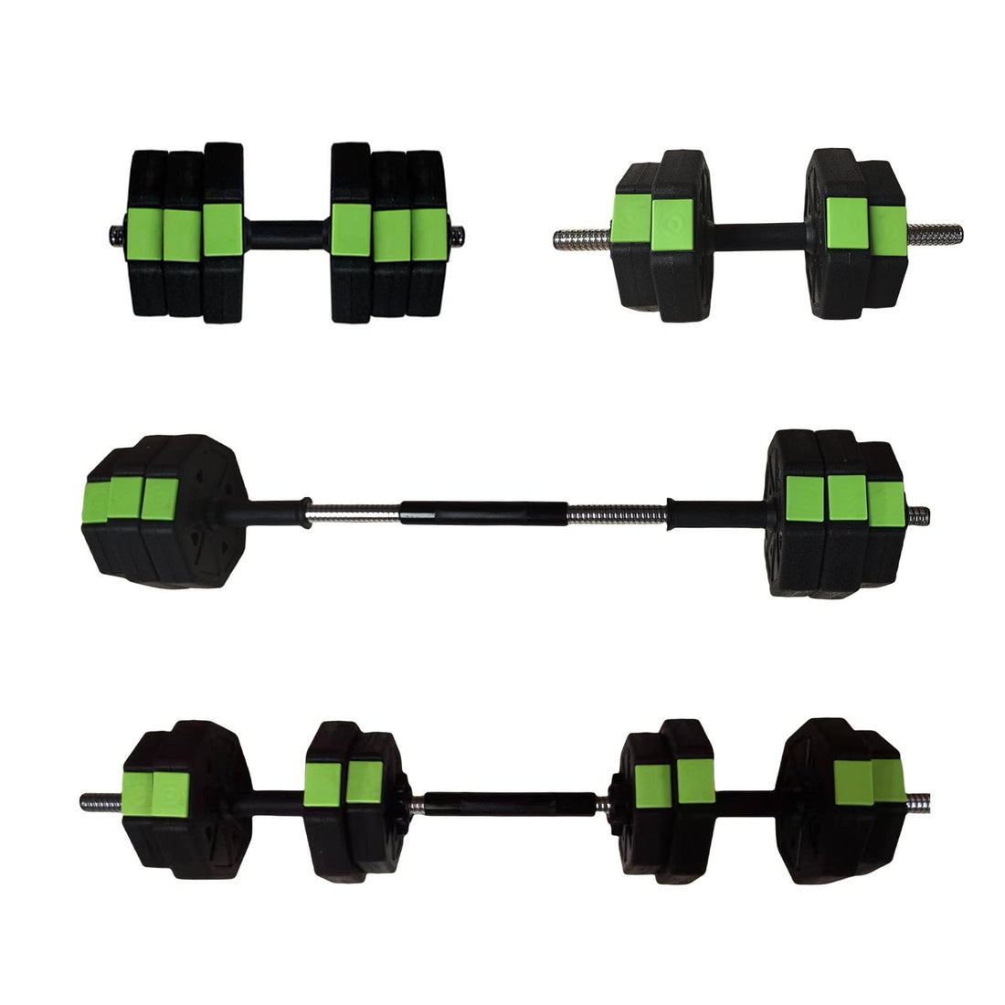 Ensemble d'haltères réglables Garvee 30 lbs/44 lbs, kettlebell et barre 2 en 1, pour l'entraînement à domicile, noir