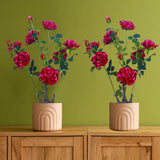 Arbre à pivoines artificielles Garvee 71 cm, réaliste, durable, en plastique et soie, facile d'entretien, décoration intérieure et extérieure, vert