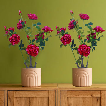 Arbre à pivoines artificielles Garvee 71 cm, réaliste, durable, en plastique et soie, facile d'entretien, décoration intérieure et extérieure, vert