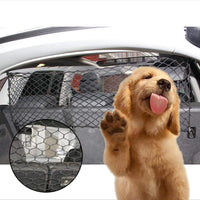 GARVEE Filet de séparation de coffre pratique pour animaux de compagnie, barrière de sécurité pour chien en voiture, 120 x 70 cm, noir