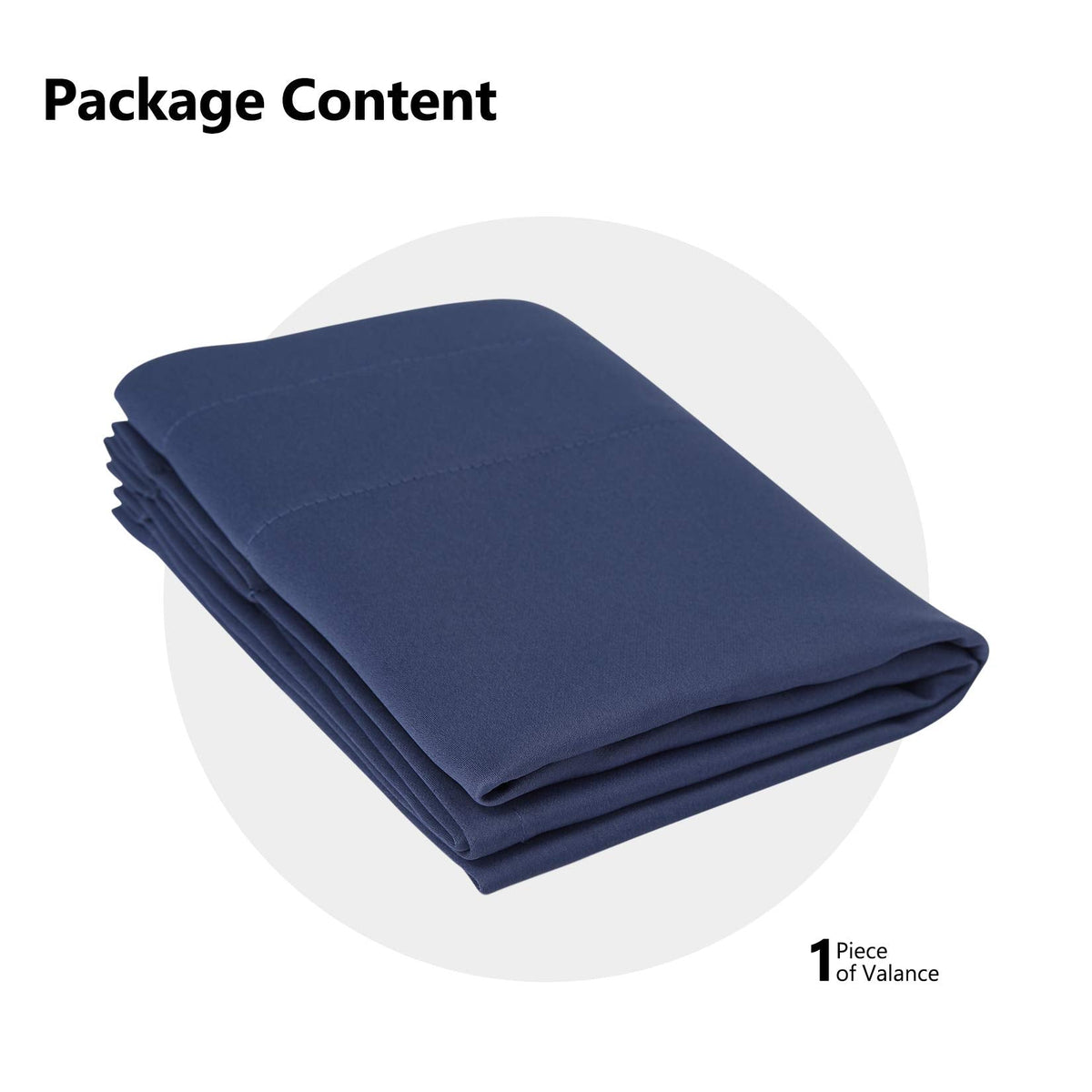 Cantonnières occultantes Garvee, lot de 2, pour fenêtres, salon, cuisine, chambre, bleu marine, 66 x 114 cm