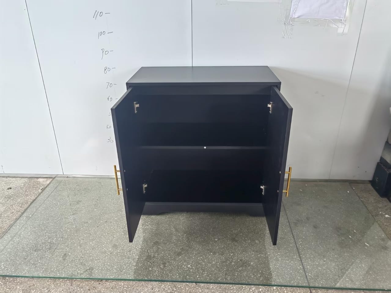 Garvee Buffet en MDF avec portes en rotin, grand espace de rangement, style bohème minimaliste, meuble polyvalent pour salon et salle à manger