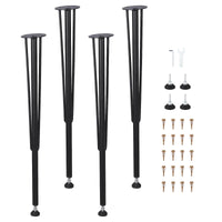 Pieds de table en métal Garvee 71 cm (28 pouces) – Hauteur réglable, robustes et polyvalents pour le bureau, la salle à manger et la conception de tables à faire soi-même