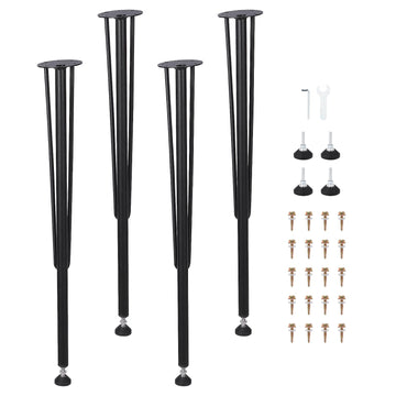 Pieds de table en métal Garvee 71 cm (28 pouces) – Hauteur réglable, robustes et polyvalents pour le bureau, la salle à manger et la conception de tables à faire soi-même