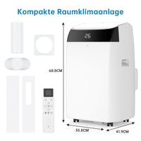 Garvee Climatiseur mobile 12000 BTU, 4 en 1 silencieux au R290, avec kit fenêtre, pour maison et bureau