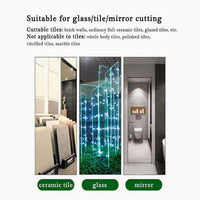 Coupe-verre portatif Garvee – Coupe-céramique et carrelage, haute précision, acier robuste pour le bricolage, la salle de bain et la cuisine