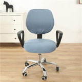 Garvee housse extensible pour chaises de bureau, housse élastique pour chaise de bureau, gris-bleu, taille universelle, entretien facile - Gris-bleu