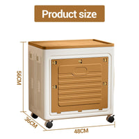Boîte de rangement pliable Garvee, grand modèle 95 L avec couvercle et roulettes, idéale pour placard, salle de bain, chambre, cuisine, bureau, 48 x 36 x 56 cm, multicolore