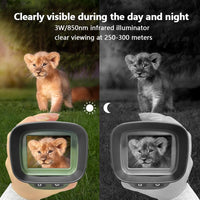 Monoculaire de vision nocturne Garvee 2.5KD 48MP avec infrarouge 3W 850 nm, zoom numérique 8x, poignée ergonomique pour le camping, noir