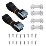 Ensemble de 22 sangles d'arrimage Garvee pour bateaux, avec cliquet et crochets, en polyester robuste, maintien sûr, polyvalent pour kayaks, voitures, yachts