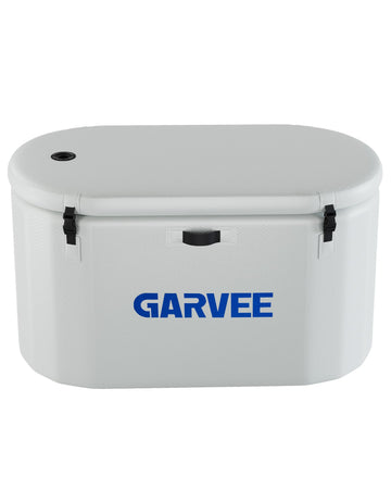 Baignoire glacée Garvee pour athlètes, 248 gallons (930 litres), ovale, portable, en PVC et fibre de verre, couvercle isolé, pour la récupération
