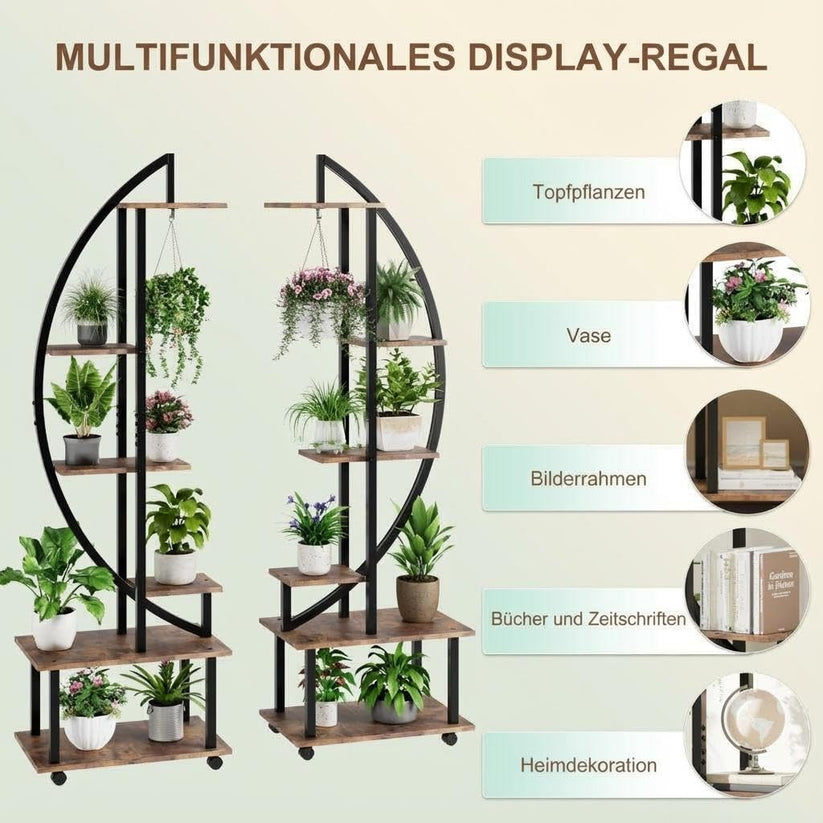 Étagère à plantes avec lampes de croissance à spectre complet