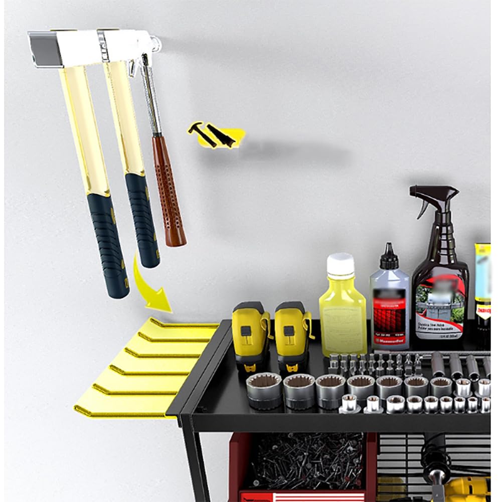 Organisateur d'outils électriques Garvee, en métal, à 4 niveaux, mural, robuste et antirouille, pour garage ou atelier.