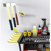 Organisateur d'outils électriques Garvee, support mural à 4 niveaux avec porte-perceuses, construction métallique robuste, gain de place, noir, pour atelier et garage