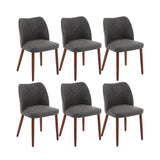 Garvee chaises de salle à manger tissu ou similicuir PU, dossier ailé, pieds en bois, vert/taupe/gris, 42 × 47 × 78 cm