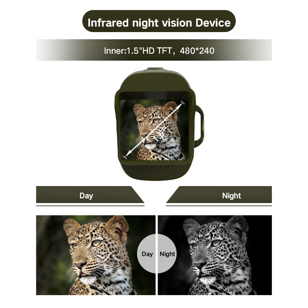 Monoculaire de vision nocturne Garvee 4K HD avec infrarouge 850 nm pour la surveillance extérieure, photos 36 MP, batterie au lithium, longue portée