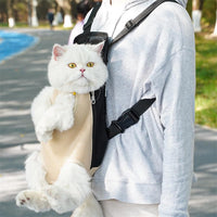Sac à dos de transport Garvee pour chiens et chats, ajustable, en maille respirante, idéal pour le camping et la randonnée (noir).