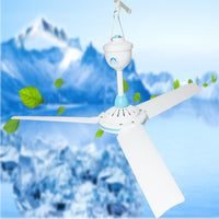 Garvee Ventilateur de plafond 12 V Mini 50 cm silencieux, moteur CC 6 W, portable et suspendu pour le camping, les tentes et les camping-cars.