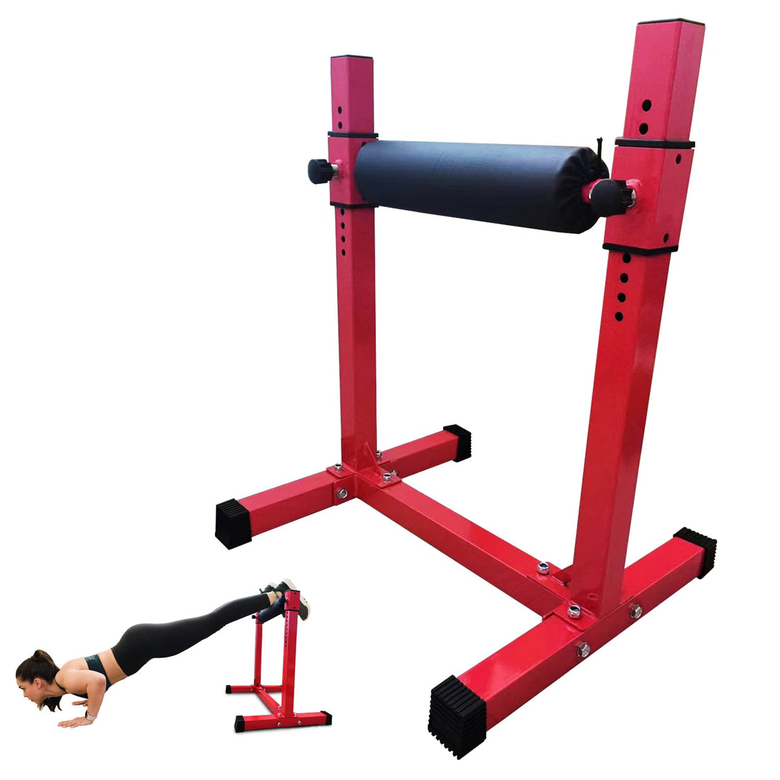 Support pour squat bulgare Garvee avec 11 hauteurs, rembourrage confortable, acier pour salle de sport et domicile, léger et polyvalent