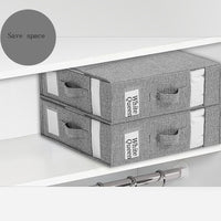 Boîte de rangement sous lit Garvee en 2 pièces avec couvercle, organisateur de literie, grise, polyvalente, anti-poussière, robuste, grande taille