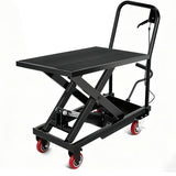 Table élévatrice hydraulique Garvee noire 72 cm – 227 kg, mécanisme à double ciseaux, plaque antidérapante et barre de sécurité - Noir