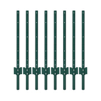 Poteau de clôture métallique Garvee de 91 cm (3 pi) en forme de U, acier robuste, revêtement en poudre vert, pour jardin et cour.