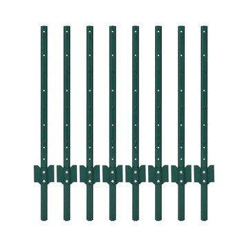 Poteau de clôture métallique Garvee de 91 cm (3 pi) en forme de U, acier robuste, revêtement en poudre vert, pour jardin et cour.