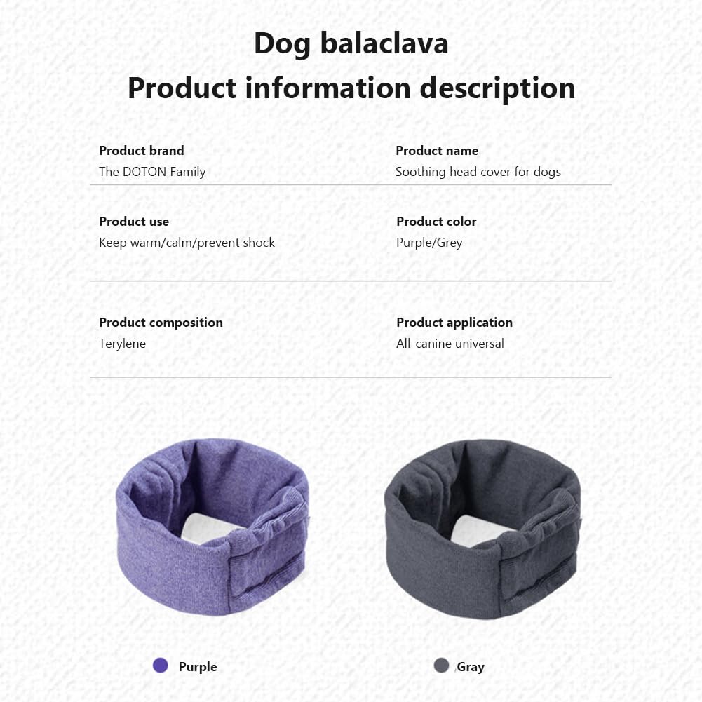 Cache-oreilles souples Garvee pour chien avec réduction du bruit et bandeau apaisant pour animaux de compagnie, gris foncé