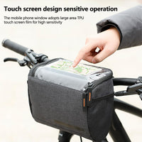Sacoche de cadre avant de vélo multifonctionnelle étanche Garvee Fietsstuurtas 4,5 L pour VTT et randonnées en plein air, noire