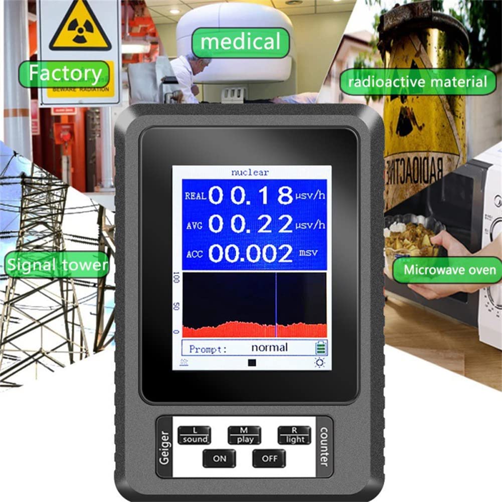 Compteur Geiger Garvee XR1-B, dosimètre portable et précis pour le laboratoire et le terrain, noir.