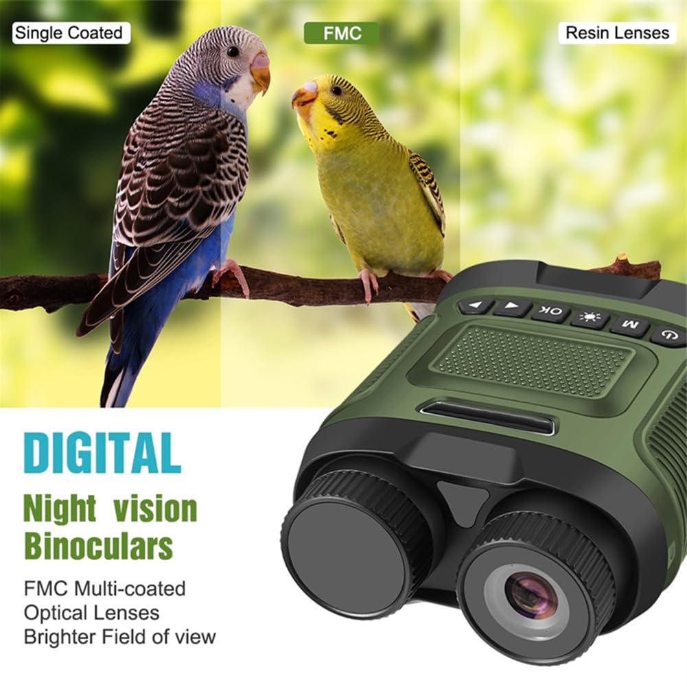 Jumelles de vision nocturne Garvee 2,5K 40MP numériques IR zoom 8x étanches et portables pour la chasse, l'observation des oiseaux et le camping