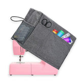 Housse de machine à coudre Garvee, housse anti-poussière universelle pliable en tissu Oxford gris de haute qualité pour atelier de couture