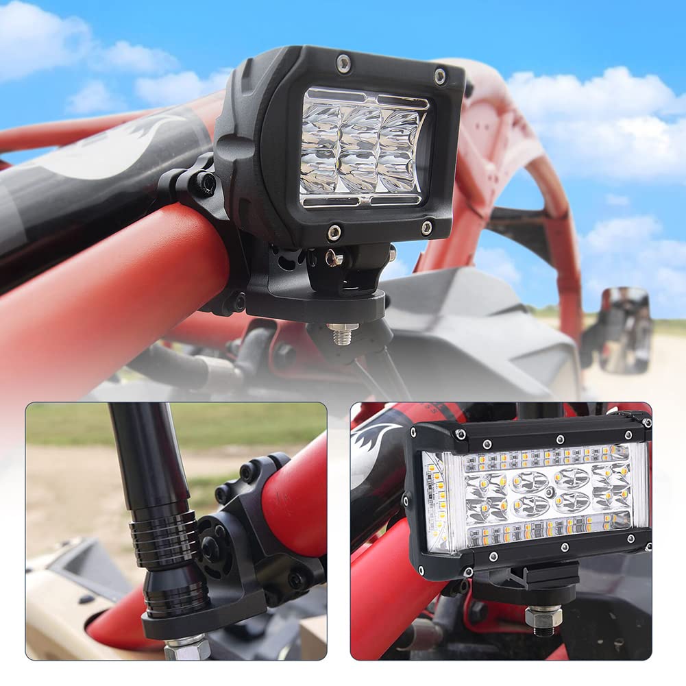 Support de drapeau Garvee pour UTV, réglable à 360°, compatible avec les stabilisateurs de 1,75 à 2 pouces, en aluminium noir, fixation au sol.