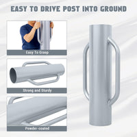 Enfonceuse de poteaux en T Garvee 37 lb, en acier robuste, à poignée ergonomique, polyvalente pour le jardinage et l'agriculture.