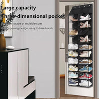 Garvee Étagère à chaussures de porte, 10 niveaux et 20 poches, tissu Oxford, crochets métalliques robustes, gain de place pour placards étroits, 162, 5 cm (H) x 51 cm (L) x 18 cm (P)