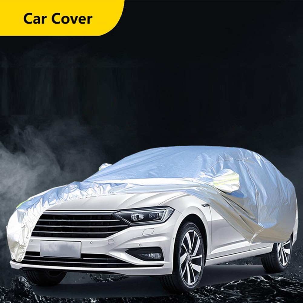 Housse de voiture Garvee, housse d'hiver toutes saisons, imperméable, protection intégrale, Passat 4,9 x 1,9 x 1,55 m, argent
