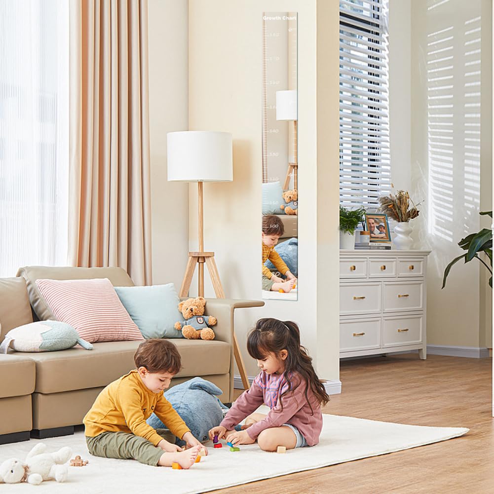 Miroir toise Garvee pour enfants, incassable, miroir pleine longueur, décoration murale pour chambre d'enfant, chambre à coucher, salle de jeux, multicolore