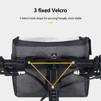Sacoche de cadre avant de vélo multifonctionnelle étanche Garvee Fietsstuurtas 4,5 L pour VTT et randonnées en plein air, noire