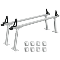 Porte-échelle en aluminium Garvee pour camionnette, capacité de 363 kg (800 lb), réglable de 43 à 74 cm (17 à 29 po), revêtement en poudre noir, pour camionnette, kayak, planche de surf