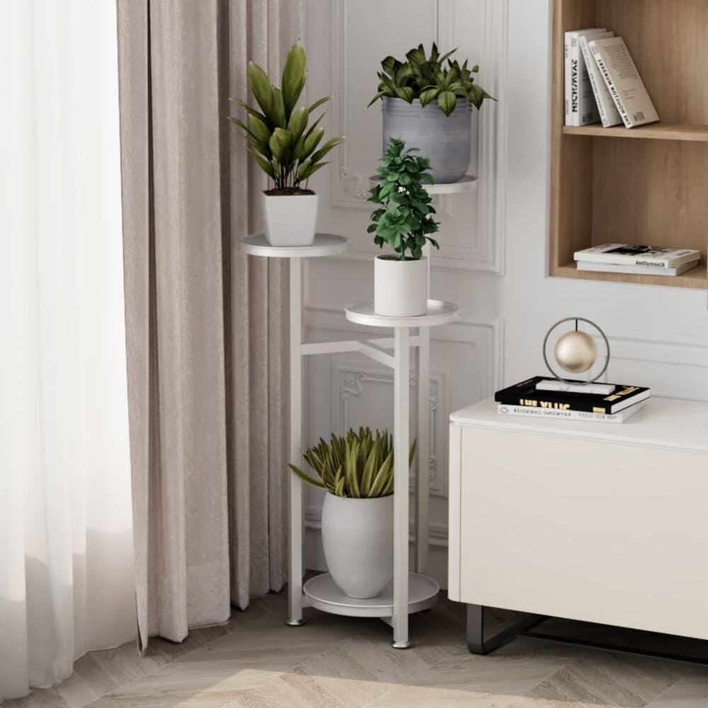 Garvee étagère d’angle pour plantes et fleurs à plusieurs niveaux en métal, pieds antidérapants, salon et chambre