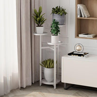 Étagère d'angle Garvee pour plantes et fleurs, avec pieds antidérapants, plusieurs niveaux, en métal, idéale pour le salon et la chambre, gain de place et polyvalente.