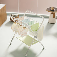 Table à langer pliante mobile Garvee avec panier de rangement pour nouveau-nés et jeunes enfants, 60 x 80 x 103 cm, PVC imperméable