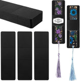 Garvee Lot de 50 pochettes porte-marque-pages en papier kraft noir 4,5 x 15 cm, robustes et polyvalentes, pour les amoureux des livres
