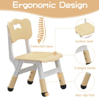 Ensemble table et 4 chaises pour enfants Garvee, hauteur réglable, plateau à motifs graffiti, pieds antidérapants, table d'activités artistiques et manuelles pour la maison et la garderie