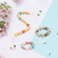 Garvee Lot de 100 perles en silicone rondes de 15 mm, colorées, pour la création de bijoux, porte-clés, colliers et bracelets.