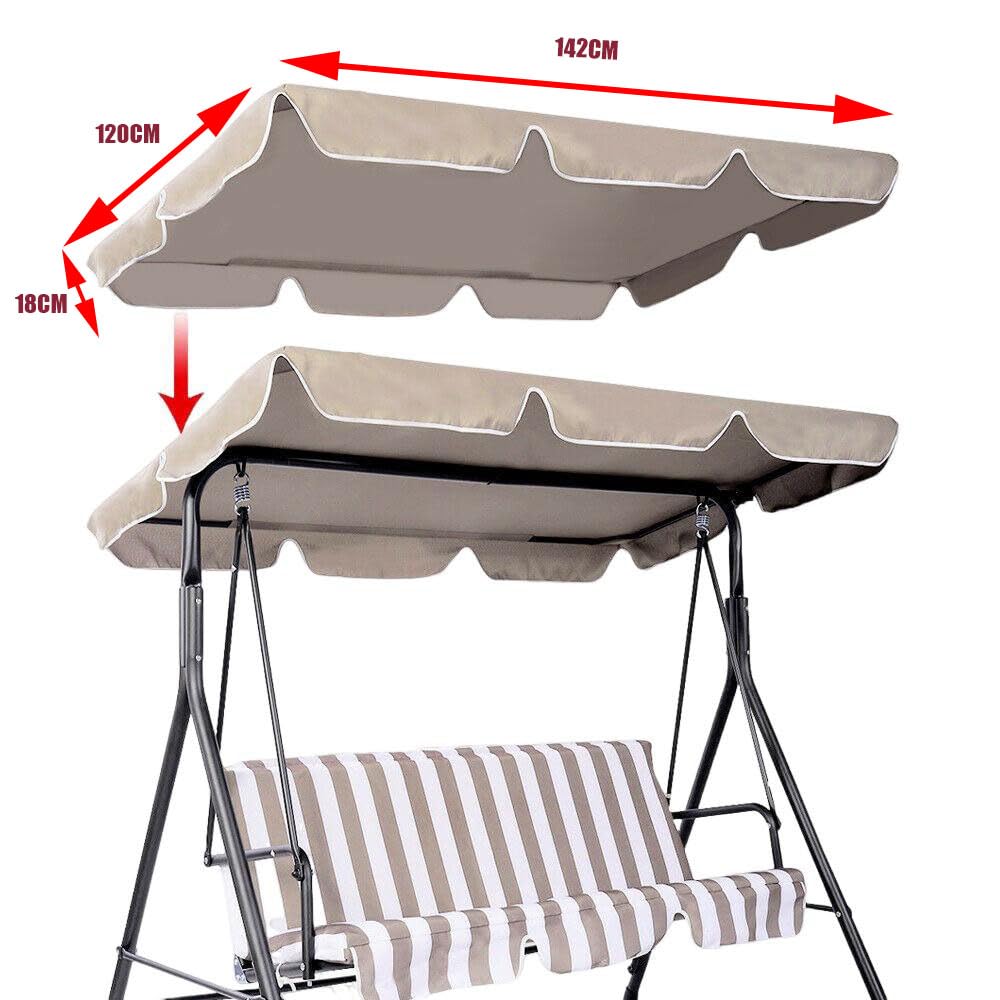 Toile de rechange pour fauteuil à bascule de jardin Garvee, 2 places, imperméable, coupe-vent, résistante aux déchirures, pour hamacs de jardin et véranda extérieure.