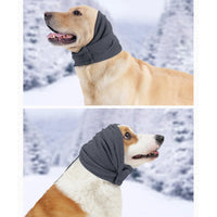 Cache-oreilles souples Garvee pour chien avec réduction du bruit et bandeau apaisant pour animaux de compagnie, gris foncé